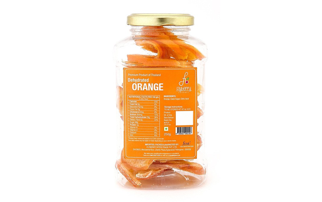 Flyberry Gourmet Dehydrated Orange    Plastic Jar  250 grams
